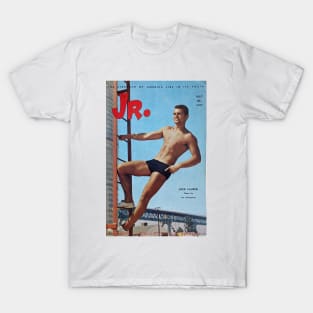 JR. Junior - Vintage Physique Muscle Male Model Magazine Cover T-Shirt